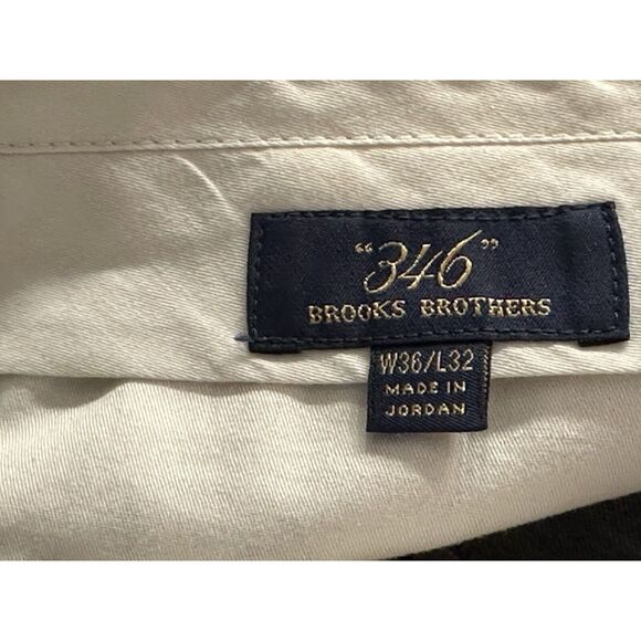 Brooks Brothers 346 Dress Pants Mens TAG-36x32 SEE DESC! Flat Gray Wool QK SHIP - Picture 4 of 11